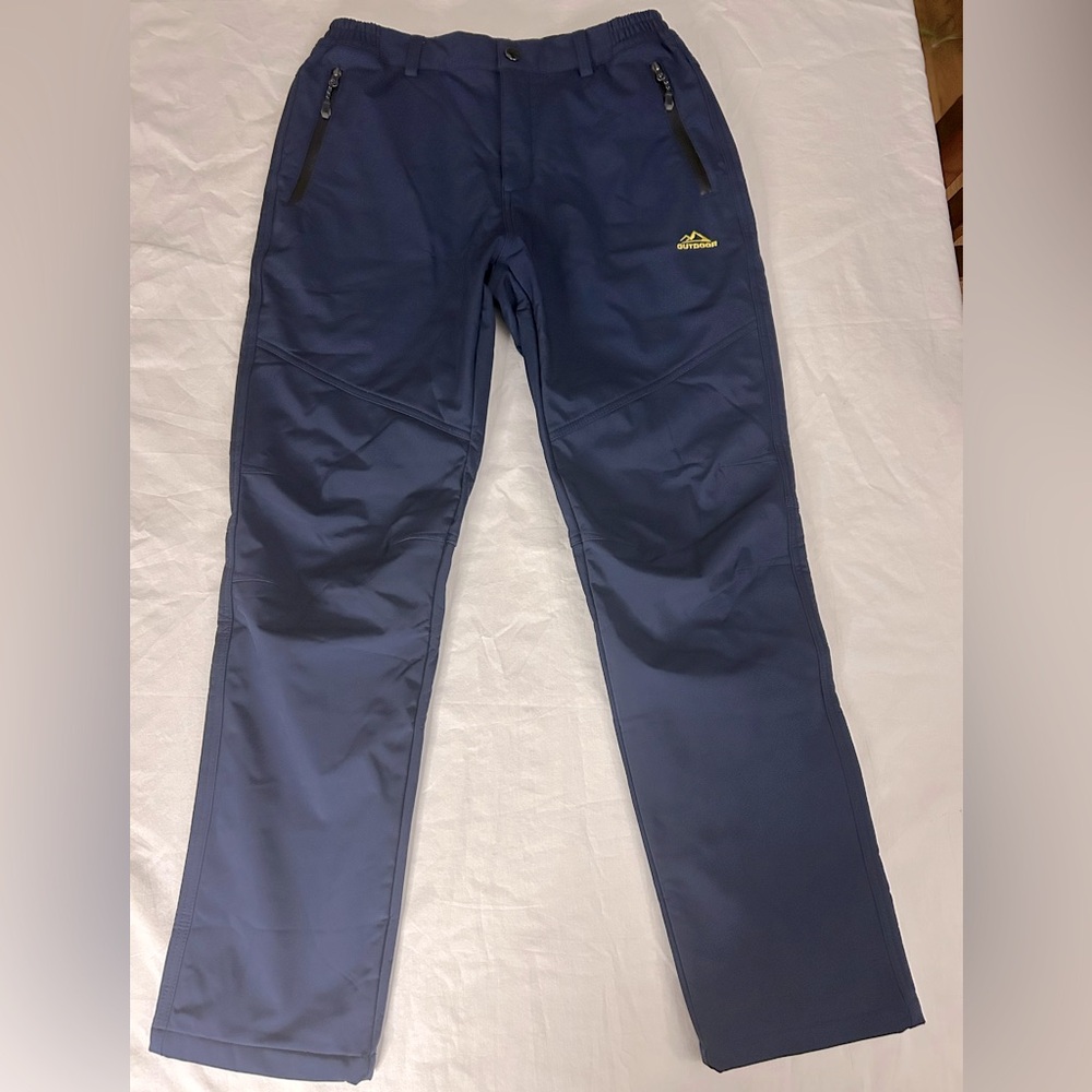 MAGCOMSEN Men Winter Pants Water Resistant Fleece Lined Snowboard Ski size med